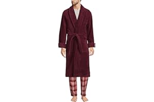 Lands' End Men's Full-Length Turkish Cotton Terry Bathrobe – 55" Length | Plush, Absorbent, 2 Pockets, Spa Comfort