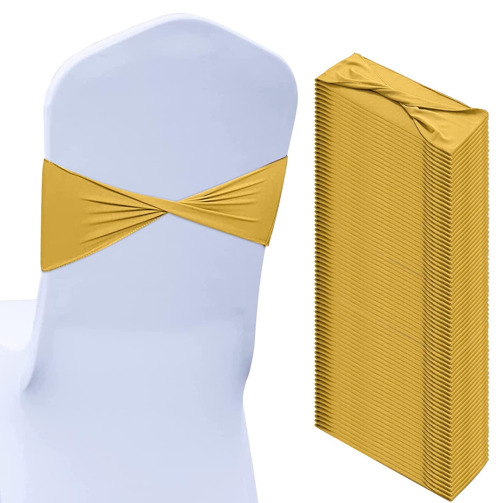 25 Satin Chair Sashes – 108x6 Inch – Solid Color Bows & Ties For Weddings, Parties
