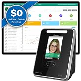ANVIZ Time Clocks for Employees Small Business - Forever Free Cloud Software - FacePass 7 Pro Biometric Clock in and Out Machine - Support Door Access - Face + RFID + Pin Punching, FacePass 7 Pro