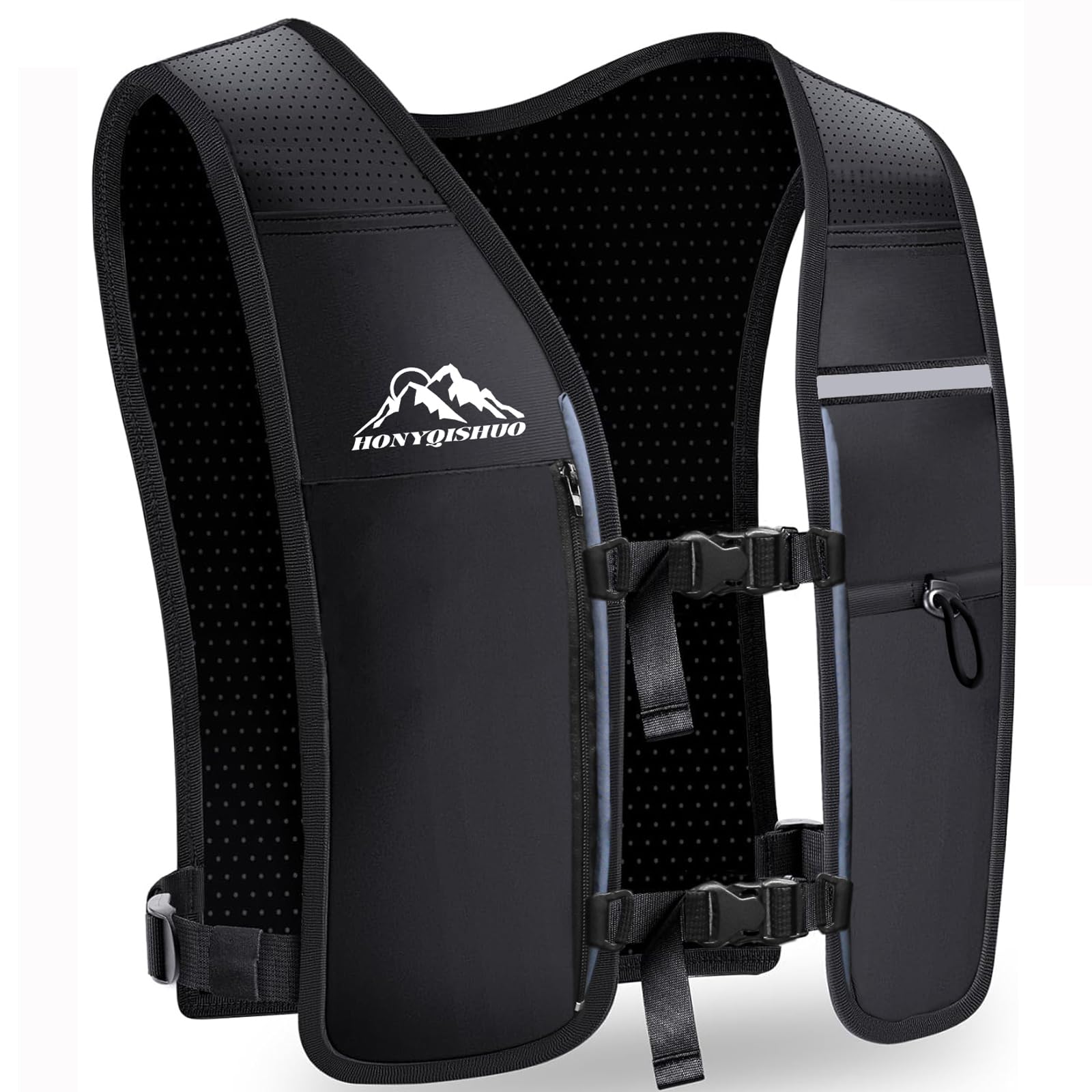 Photo 1 of HonyQiShuo Hydration Vest Pack Backpack, Running Vest for Women Men Adjustable Chest Straps Running Hydration Vest for Trail Hiking