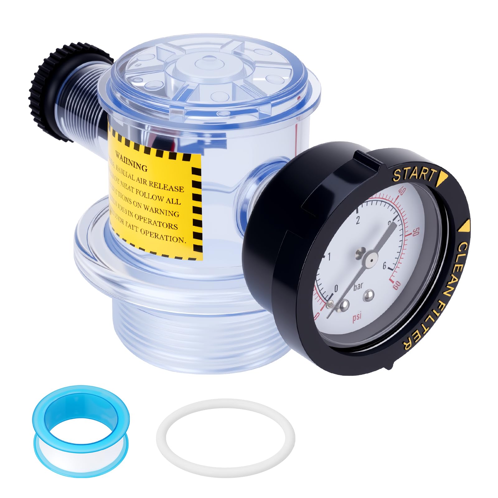Photo 1 of 273564Z Manual Air Relief Assembly Clear Body Compatible with Pentair Triton II, Triton C, Triton C-3, TR100C, TR140C, and CLR Pool Spa Sand Filters