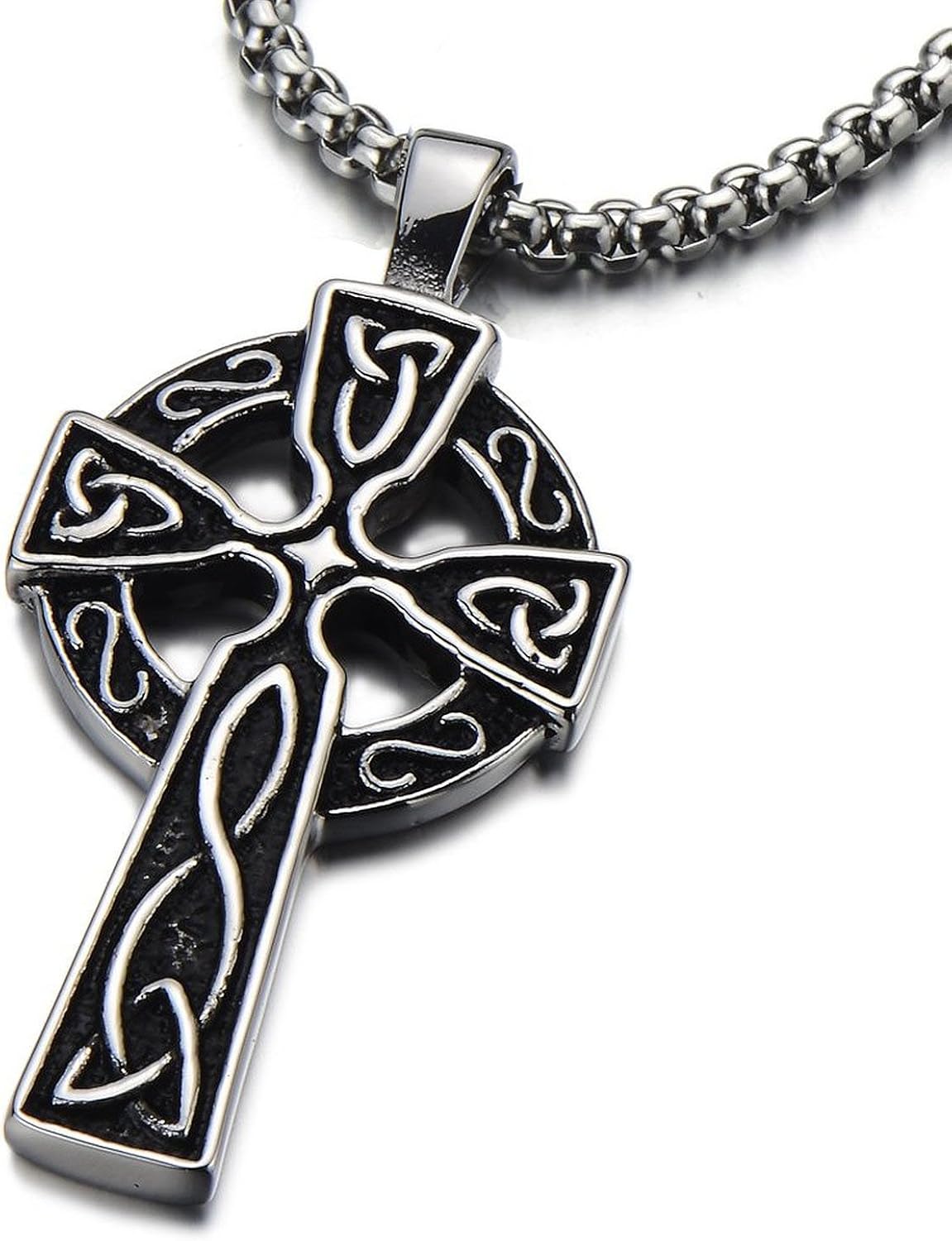 Eove Jewelry Stainless Steel Irish Knot Celtic Cross