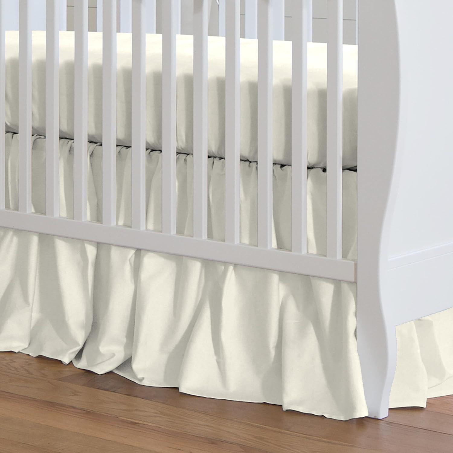 ivory crib skirt