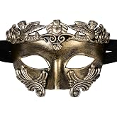 AMWYODK Men's masquerade black masks Venice masks are used for Halloween masks, carnival masks, and Easter parties.