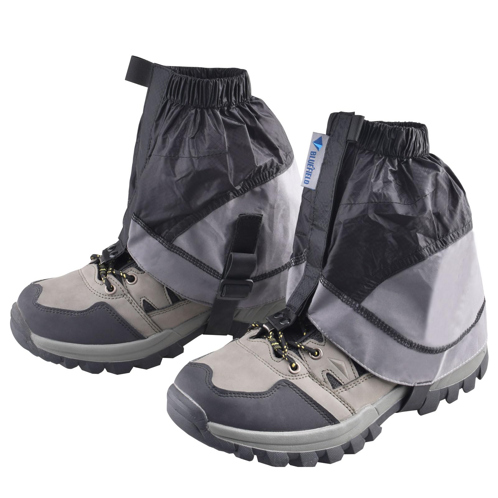 Azarxis Gaiters Low Gators Snow Ankle Gaiters for Outdoor Hiking Walking Backpacking Women Men Lightweight Waterproof Adjustable Sand Proof (Black)