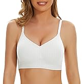 WOWENY Push Up Bras for Women No Underwire Wireless Jelly Strip Soft Support Comfortable Seamless Padded Bralette