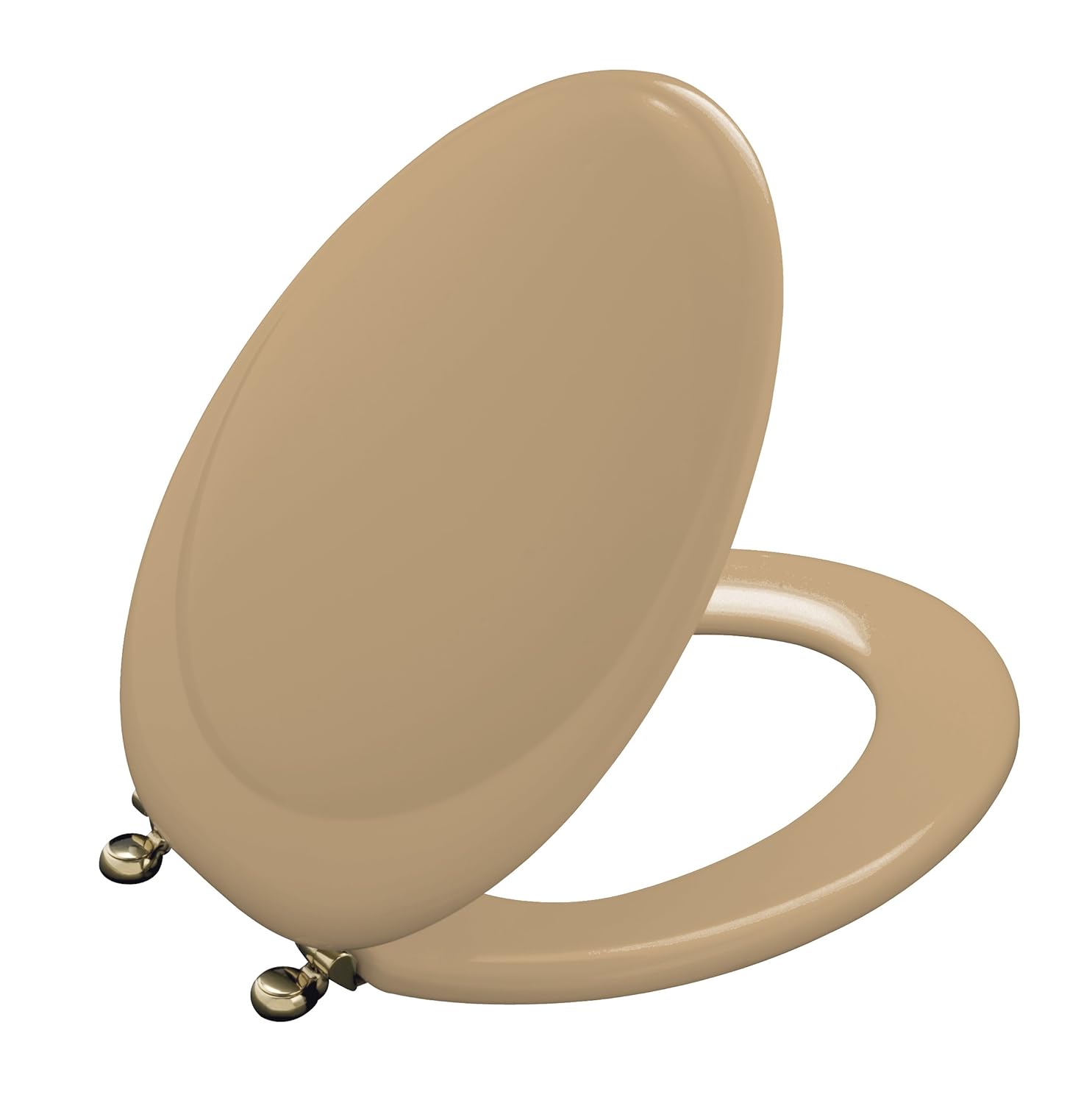 Mexican Sand KOHLER K4615AF33 Revival Elongated Toilet Seat with Vibrant French Gold Hinges