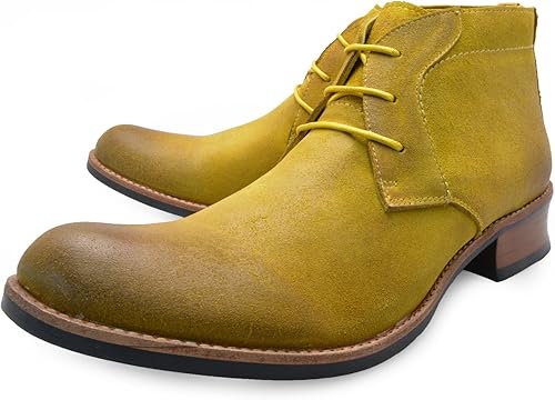 Amazon ラウディ スエード スウェード Suede メンズ チャッカブーツ Chukka Boots マスタード 黄色 Mustard R 227 バックジッパー付 Longpshoe 別注カラ Size 43 サイズ 27 0cm Raudi ラウディ ブーツ