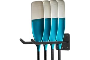 Antidious Kayak Paddles Storage Rack, Garage Metal Oars holder for up to 6 paddles Storage with Non-scratch Grip