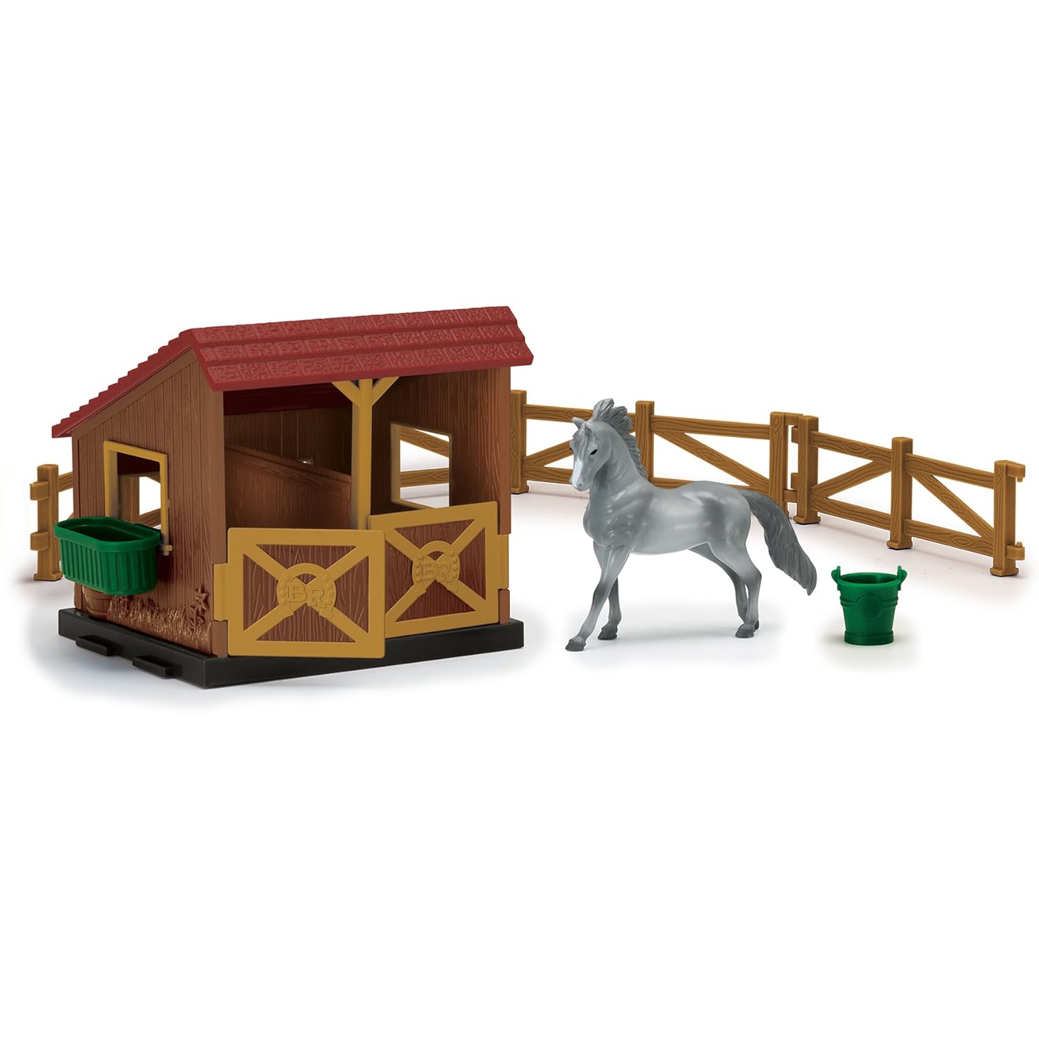 Horse Stable Play Set Toys Arabian Feed Water Kids Toddler Pretend Gift