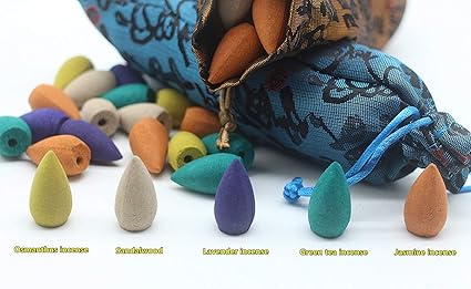 Rückfluss Räucherkegel gemischte Düfte 100 Stück Reflux Rückfluss Räucherstäbchen Pagode Innen Bullet Räucherkerze Haushalt A