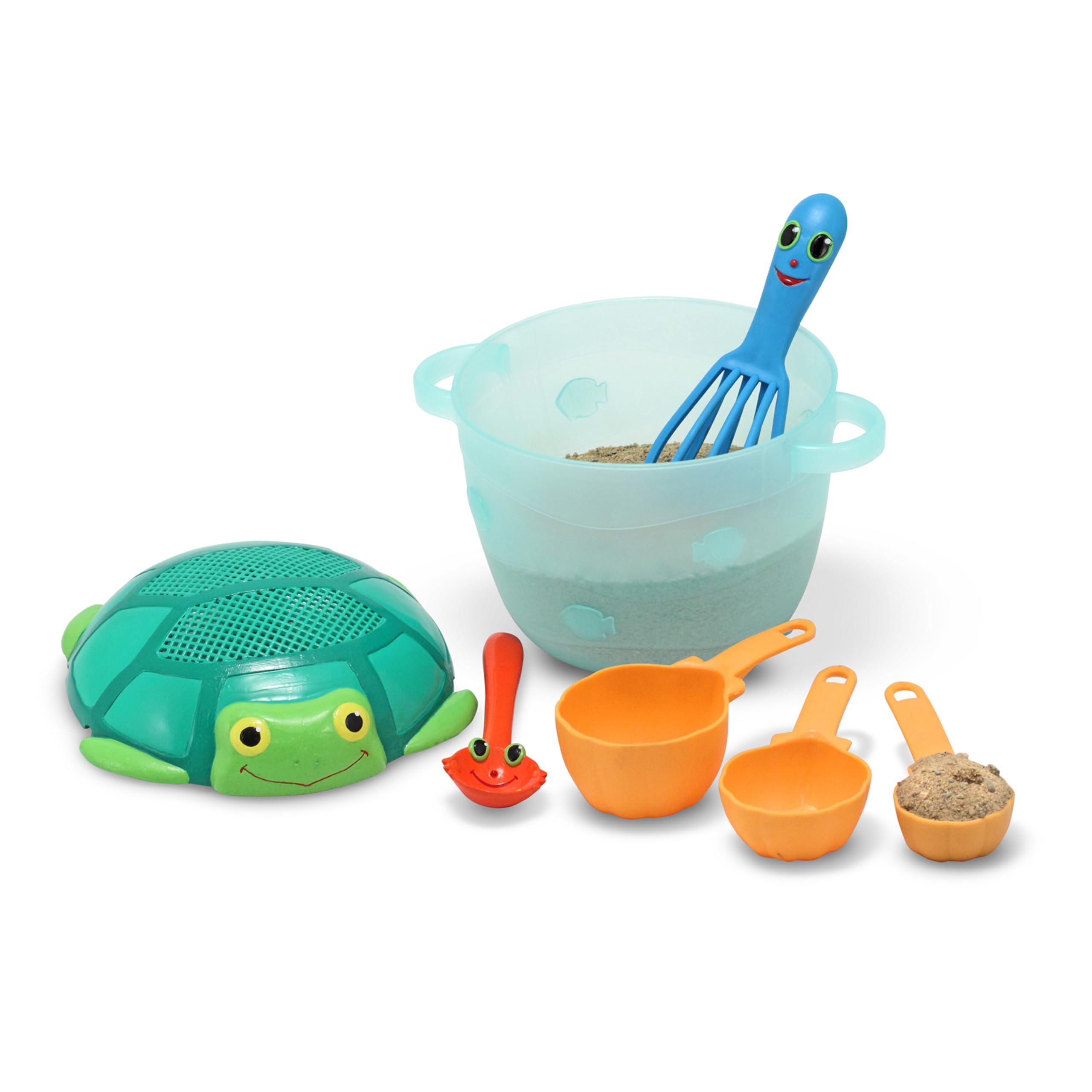Melissa & Doug Sunny Patch Seaside Sidekicks Sand Baking Set-Beach Toy, Outdoor Play for Kids Ages 3+