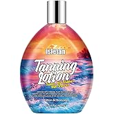 isletan Indoor Tanning Bed Lotion Accelerator With Bronzer, DHA Free Bronzing Tanning Lotion For Tanning Beds, Tanning Bed Cream For Sunbeds And Outdoor Sun, Cherry, 13.5 Fl.oz