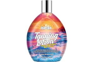 isletan Indoor Tanning Bed Lotion Accelerator With Bronzer, DHA Free Bronzing Tanning Lotion For Tanning Beds, Tanning Bed Cream For Sunbeds And Outdoor Sun, Cherry, 13.5 Fl.oz