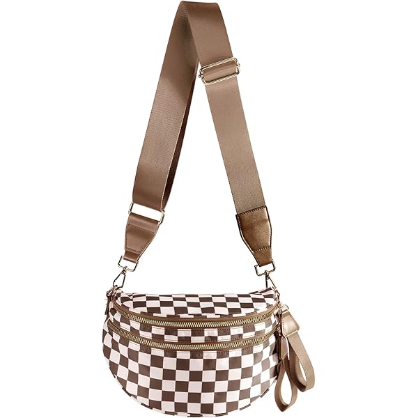 Best Crossbody Bag On Amazon Checkered Crossbody Bag Bum Bag For - Main Image