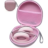 Headphone Case Compatible with Bose QuietComfort/BERIBES/TOZO/KVIDIO/Beats/Soundcore Anker Noise Cancelling Over-Ear Headphones, Pink
