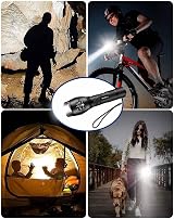Maxesla LED Torch Battery Powered Zoomable 5 Modes Tactical Flashlight view 9