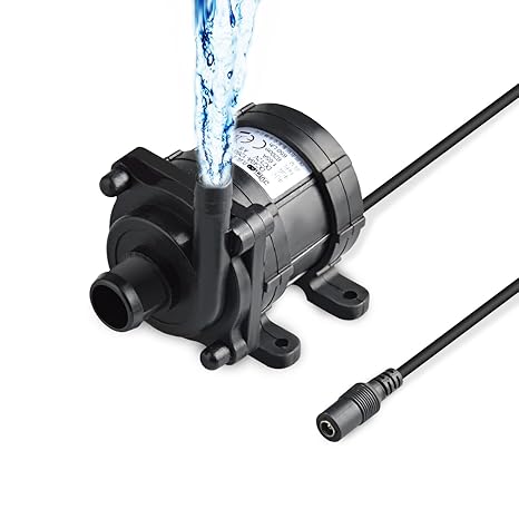 Neuftech DC 12V Wasserpumpe,Hmax. 6M,Qmax. 600 L/h,Teichpumpe 18 W für Aquarium Brunnen Teich Garten zimmerbrunnen