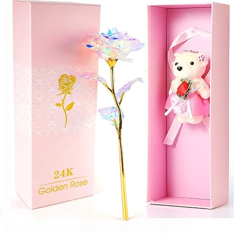 Amazon Co Jp バラ 造花 インテリア おしゃれ 24kゴールドローズ 薔薇 金メッキローズ プレゼントバラ 彼女への贈り物 結婚記念日 誕生日プレゼント女性 人気 ホワイトデー 用 ギフト インテリア飾り 母の日 クリスマス 誕生日 永遠の愛 造花キラキラローズledライト