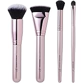 e.l.f. Complexion Perfection Brush Kit, 4-Piece Makeup Brush Set, Brushes For Foundations & Concealers, Vegan & Cruelty-Free