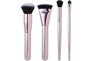 e.l.f. Complexion Perfection Brush Kit, 4-Piece Makeup Brush Set, Brushes For Foundations & Concealers, Vegan & Cruelty-Free