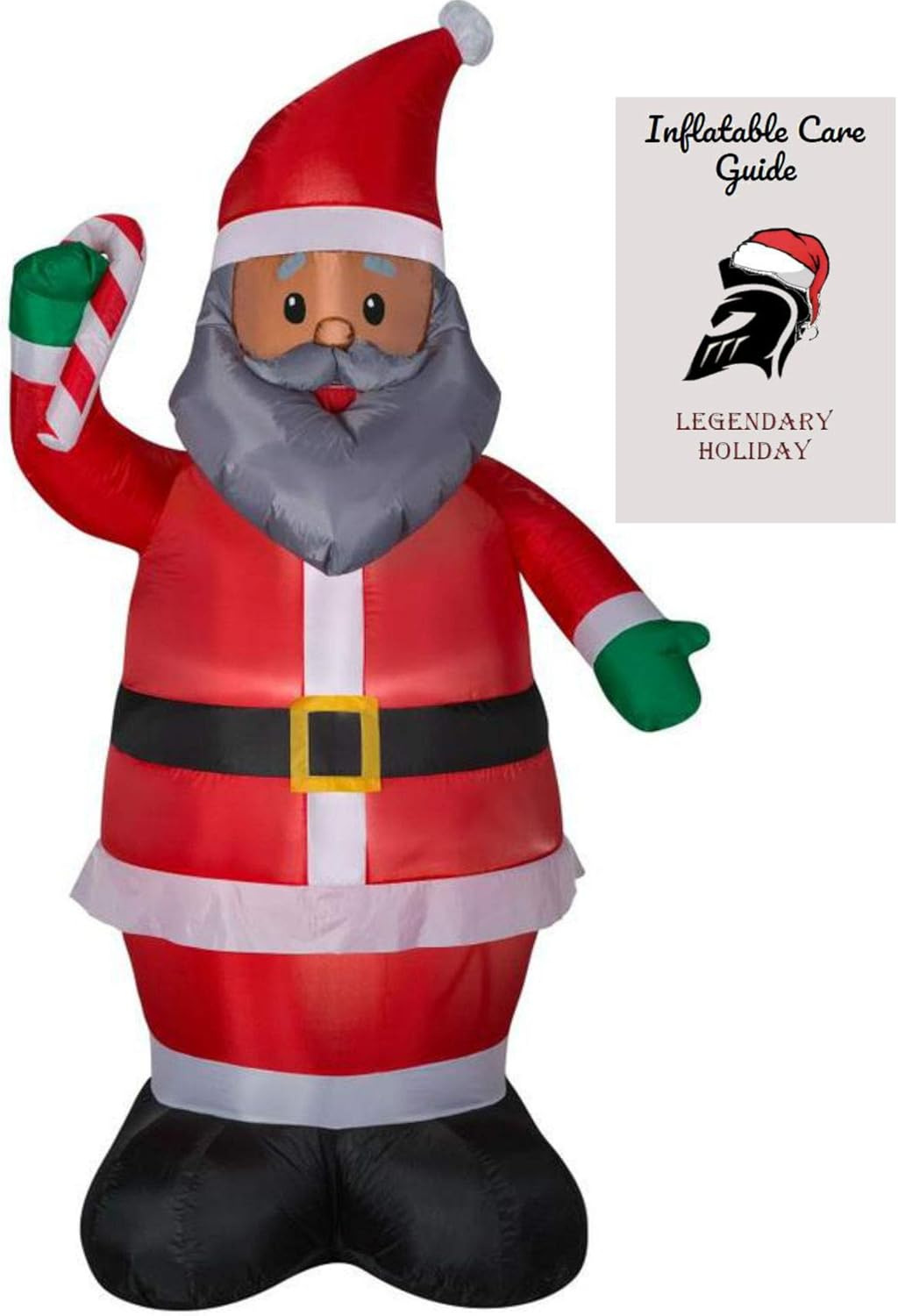 Black Santa Inflatable 7 Feet Tall, African