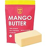 Mango Butter (1lb | 454g) Premium Quality Unrefined Ivory Moisturizer| Packed in Canada| Great For Hair,Skin and DIY| Use Alo