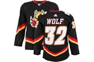 Dustin Wolf Autographed Calgary Hockey Alt Blasty ADS Jersey