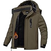 HotPoem Winter Jacket for Boys and Girls Waterproof Ski Jacket Winter Snow Coat Hooded Fleece Windproof with Zip Pockets