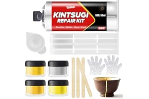 Kintsugi Repair kit 50ml, Food Safe Ceramic Glue for Repairing Bowls, Cups, Saucers, Vases, Porcelain Repair Kit Perfect for 