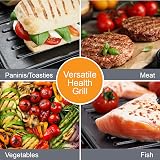 Quest Deluxe Health Grill Panini Press Marble Coating Auto Temp Control view 5