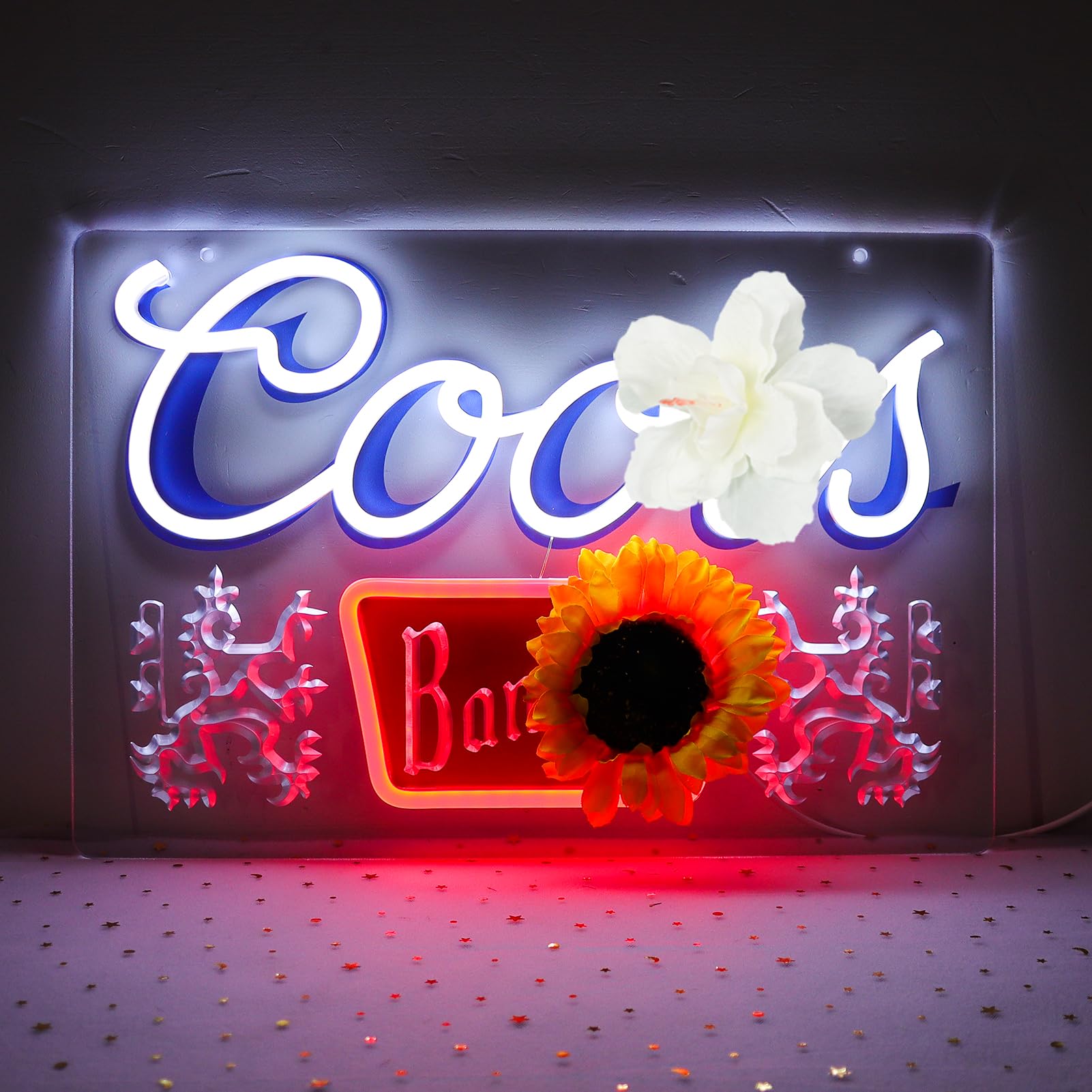 JFLLamp Beer Neon Signs for Wall Decor Crs Banquet Neon Lights for Bedroom Led Signs Suitable for Dormitory Man Cave Christmas Gift Image