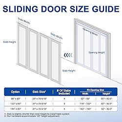 96 x 80 inch Sliding Closet Door for