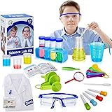 X TOYZ Science Kit, Kids Science Experiment Kit with 29 Pcs Lab Tools Including Lab Coat for Scientist Costume Dress Up ,STEM