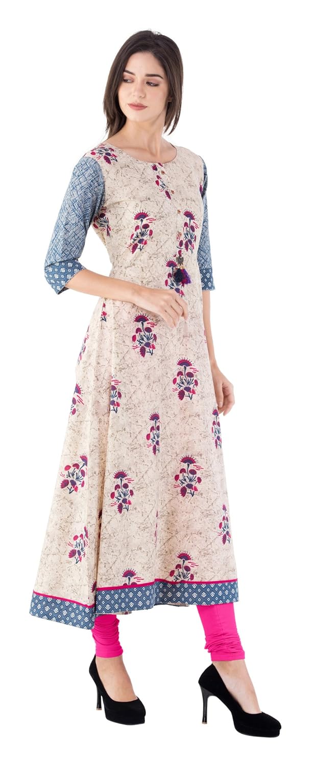 gulmohar jaipur women's cotton a-line kurta