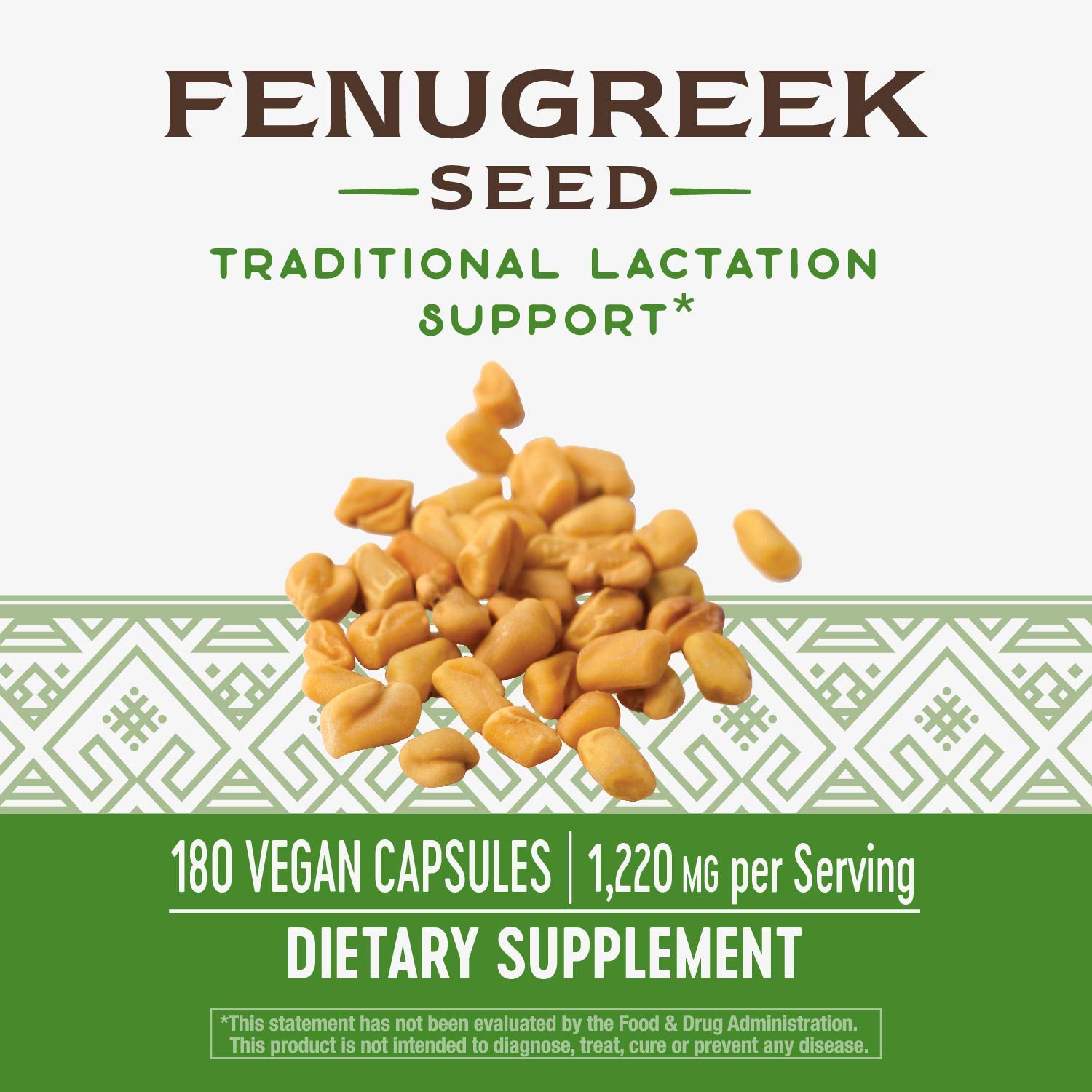 Nature's Way Fenugreek Seed, 1,220 mg per serving, NonGMO, TRUID