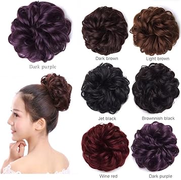 Showjarlly Hair Bun Extensions Donut Hair Chignons Heat Resistant