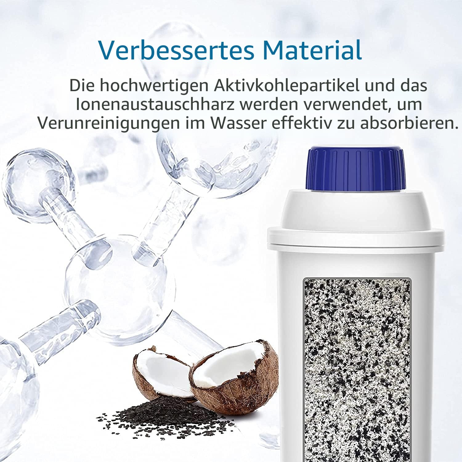 1 Wasserfilter für Kaffeemaschine DLSC002 für ECAM, ETAM, EC, BC Series 2