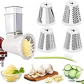 Upgraded Slicer/Shredder Attachments for All KitchenAid Stand Mixers, Food Slicers Cheese Grater Attachment, Salad Maker Acce