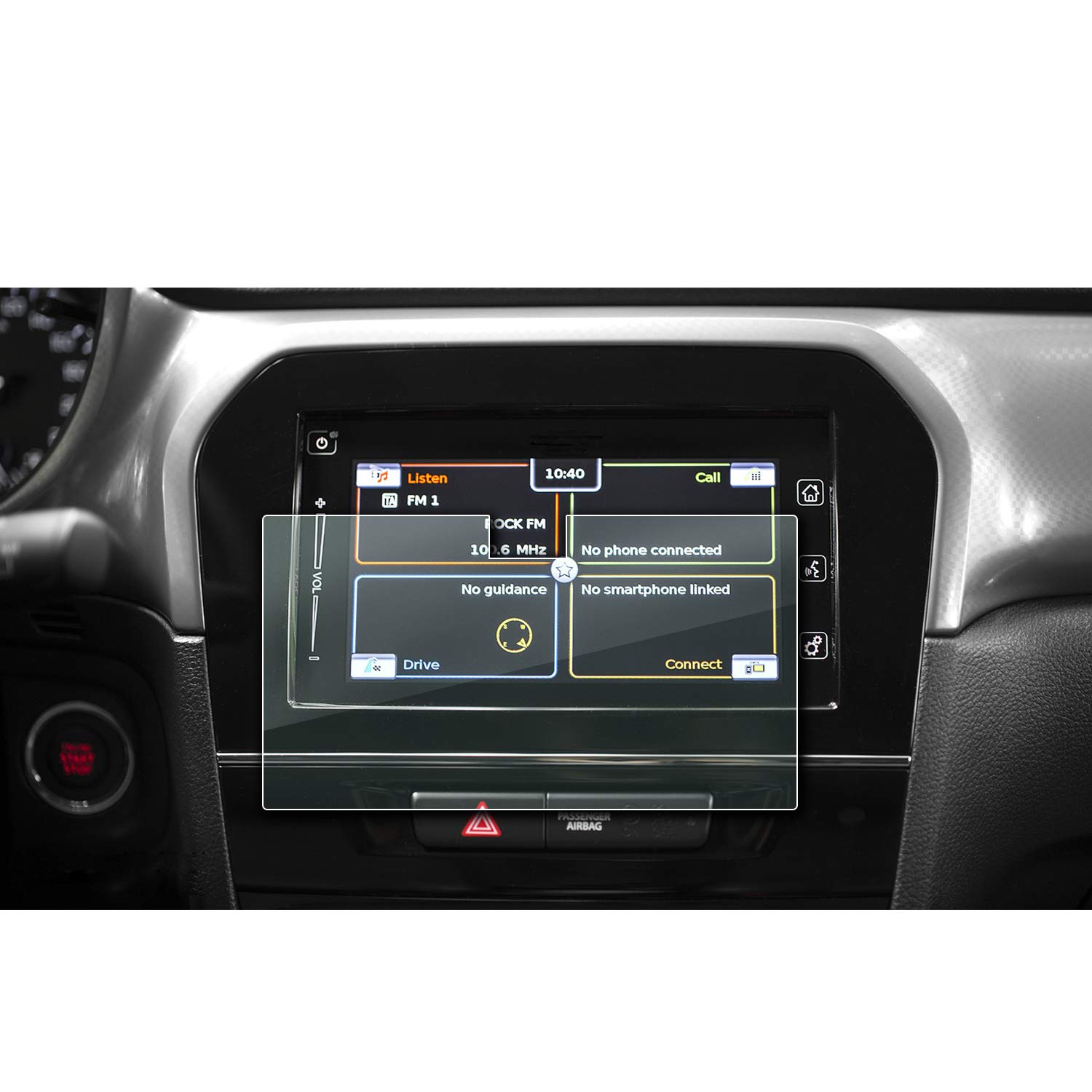 LFOTPP Suzuki Vitara LY 7 Inch Navigation Protective Film Transparent PET Plastic Film Pack of 2