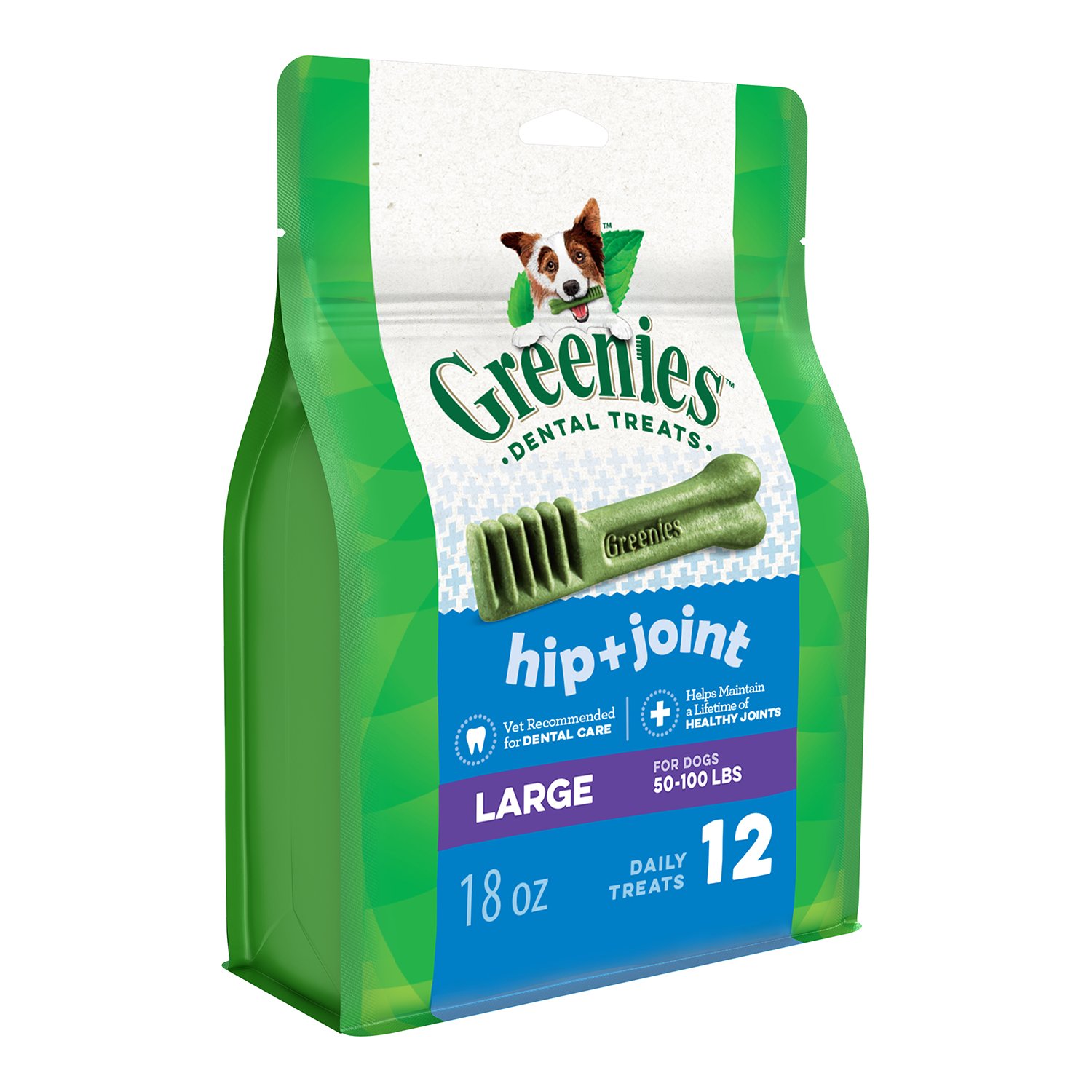 GREENIES Hip and Joint Care Dental Large Dog Treats Mega TREATPAK