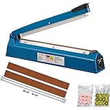 VEVOR Impulse Sealer 16 inch, Manual Heat Seal Machine with Adjustable Heating Mode, ABS Shrink Wrap Bag Sealers for Plastic