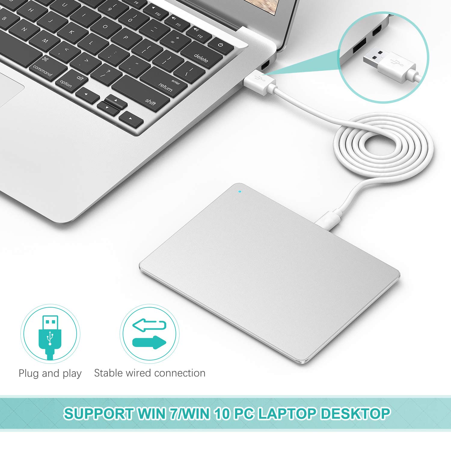 Mua USB Trackpad Touchpad, Portable Slim Aluminum USB Wired Touchpad ...