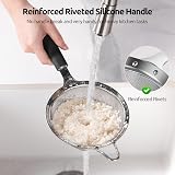 U-Taste 12cm Sieve Strainer 18/8 Stainless Steel with Silicone Handle, Black view 4
