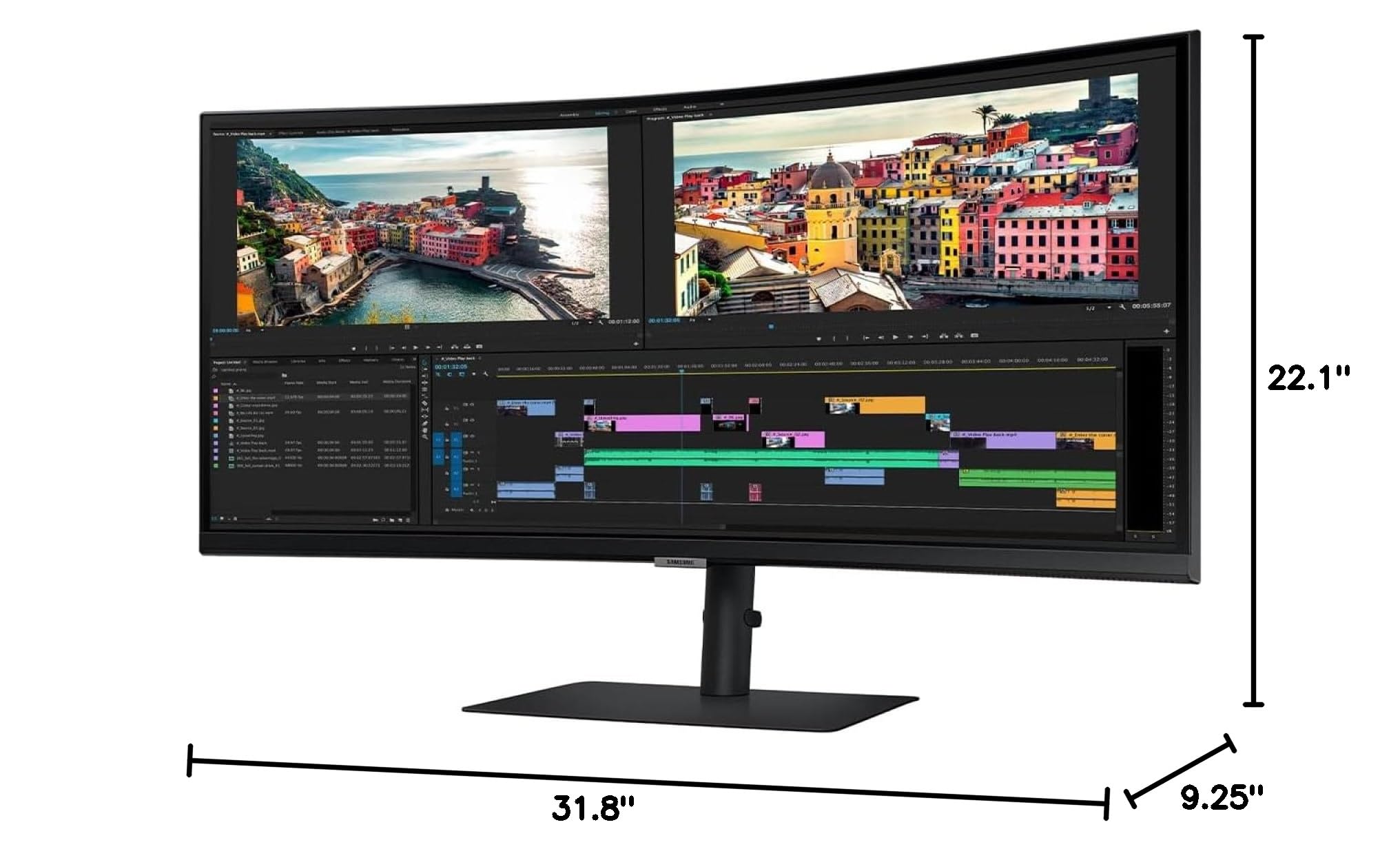 Samsung 34” ViewFinity S65UC, Ultra-WQHD, 100Hz, AMD FreeSync™ HDR10, KVM Switch Built in Speakers with USB-C Curved Monitor, LS34C654UANXGO, 2025