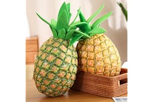 Danitar Cute Pineapple Plush Pillow 19" Kawaii Stuffed Pineapple Plushies Pillows Pineapple Shaped Cushion Novety Fruit Throw Pillows for Home Decoration Kids Girls Women Gifts Chair Cushion
