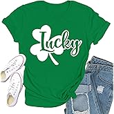 Qskall St Patricks Day Shirt Women Saint Patricks Day Shirts Irish Shamrock Tee Top