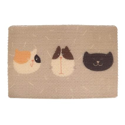asiproper Pet Mat Cat Litter Pad Breathable Pet Dog Seat Cushion Cover (Three Cats L)