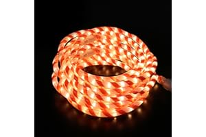 Vigdur Christmas Candy Cane Rope Lights - 18FT LED Rope Lights Outdoor Waterproof Decorative Christmas Lights for Holiday Party Home Patio Indoor Xmas Decorations(216 LEDs)