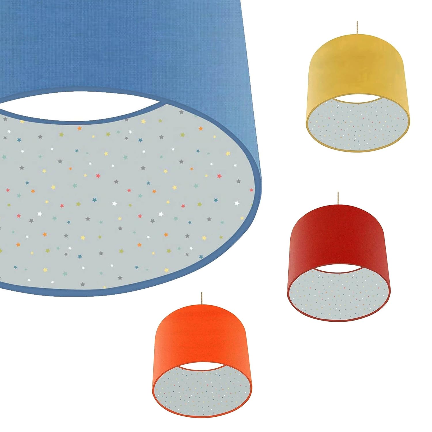 Lined Star Children's Bedroom Nursery Lampshade Amazon.co.uk Handmade